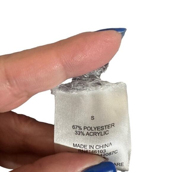 Hippie Rose Sky Blue Long Sleeve Wispy Knit Sweater Cardigan Women Sz S - Picture 7 of 7